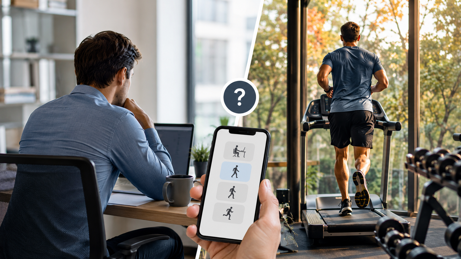 Man confused about activity level selection on fitness calculator app
