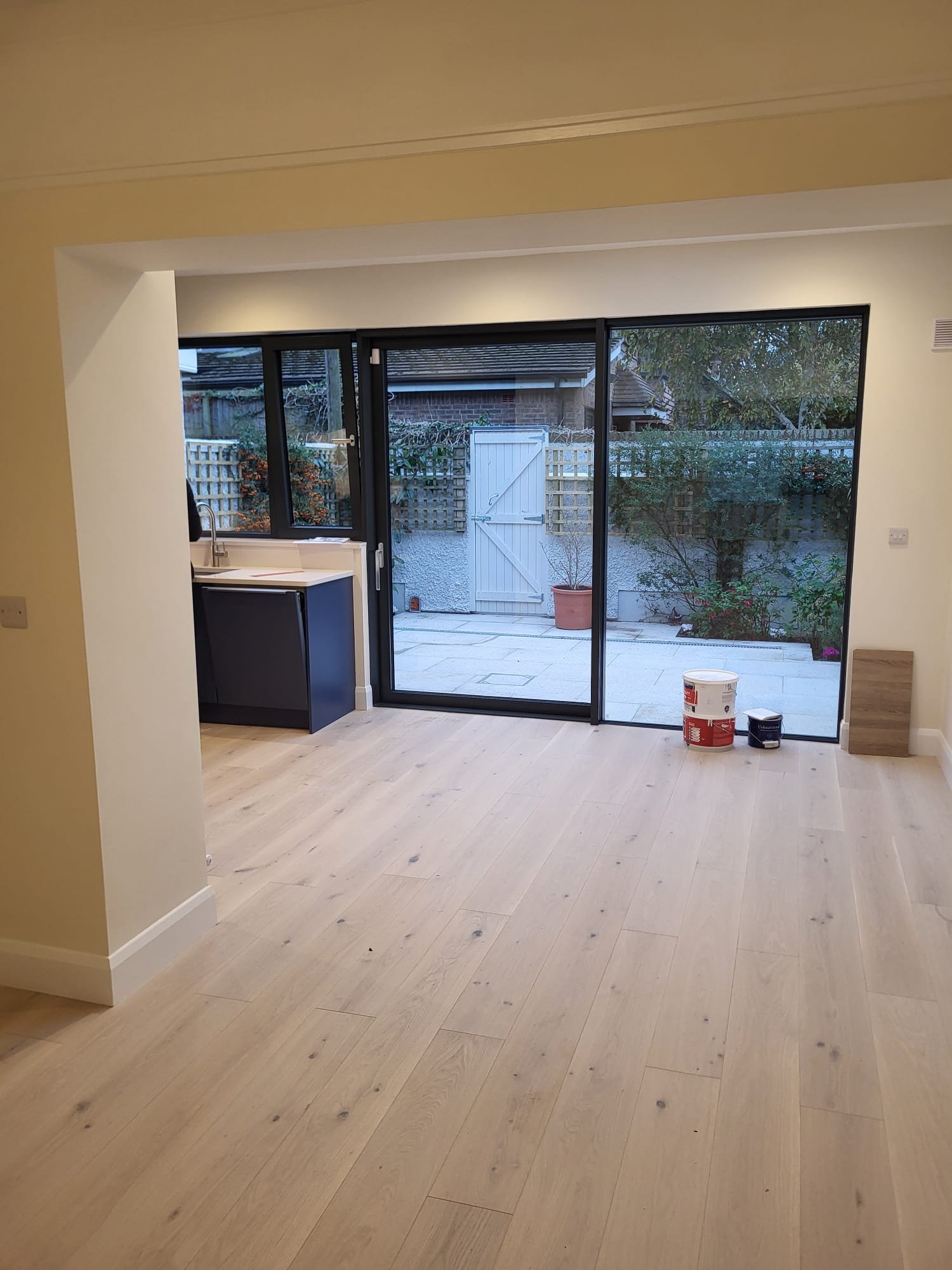 Wooden flooring & garden view