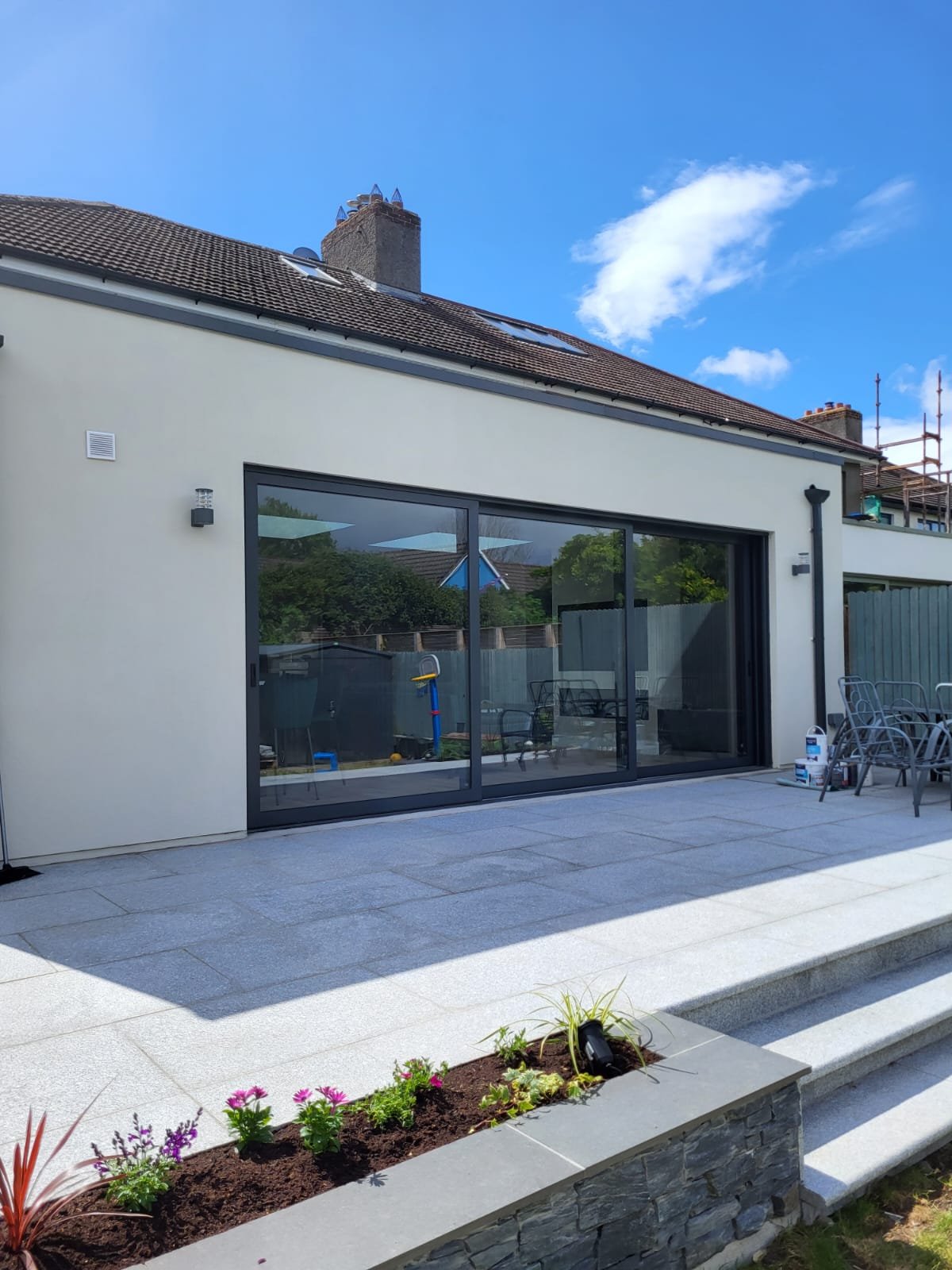Kitchen renovation with skylight