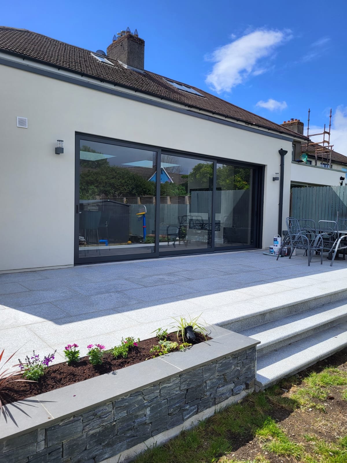Patio with bi-fold doors
