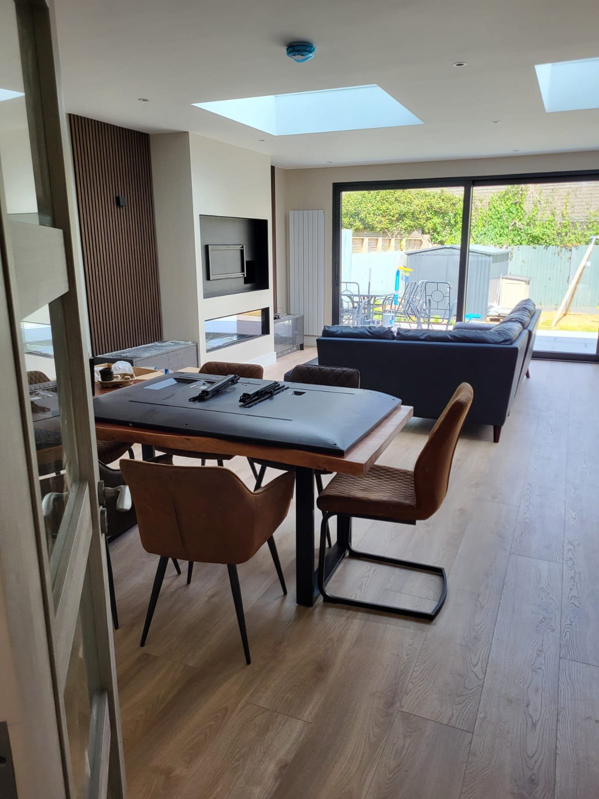 Bathroom with glass shower