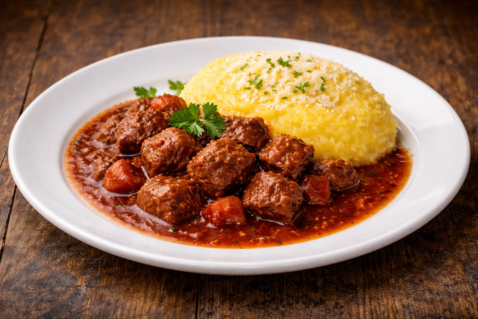 Polenta con il gulash