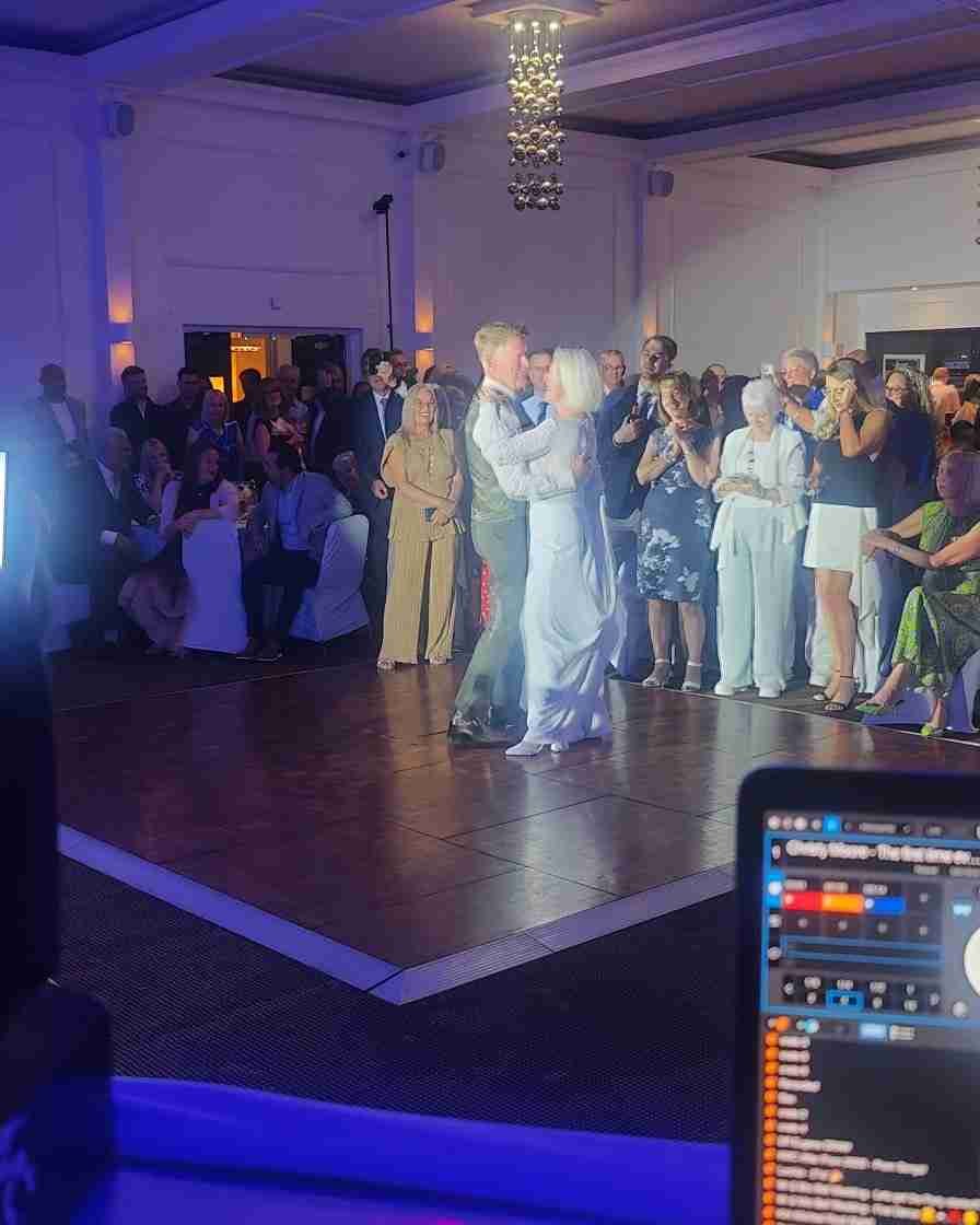DJ mixing music at a live event