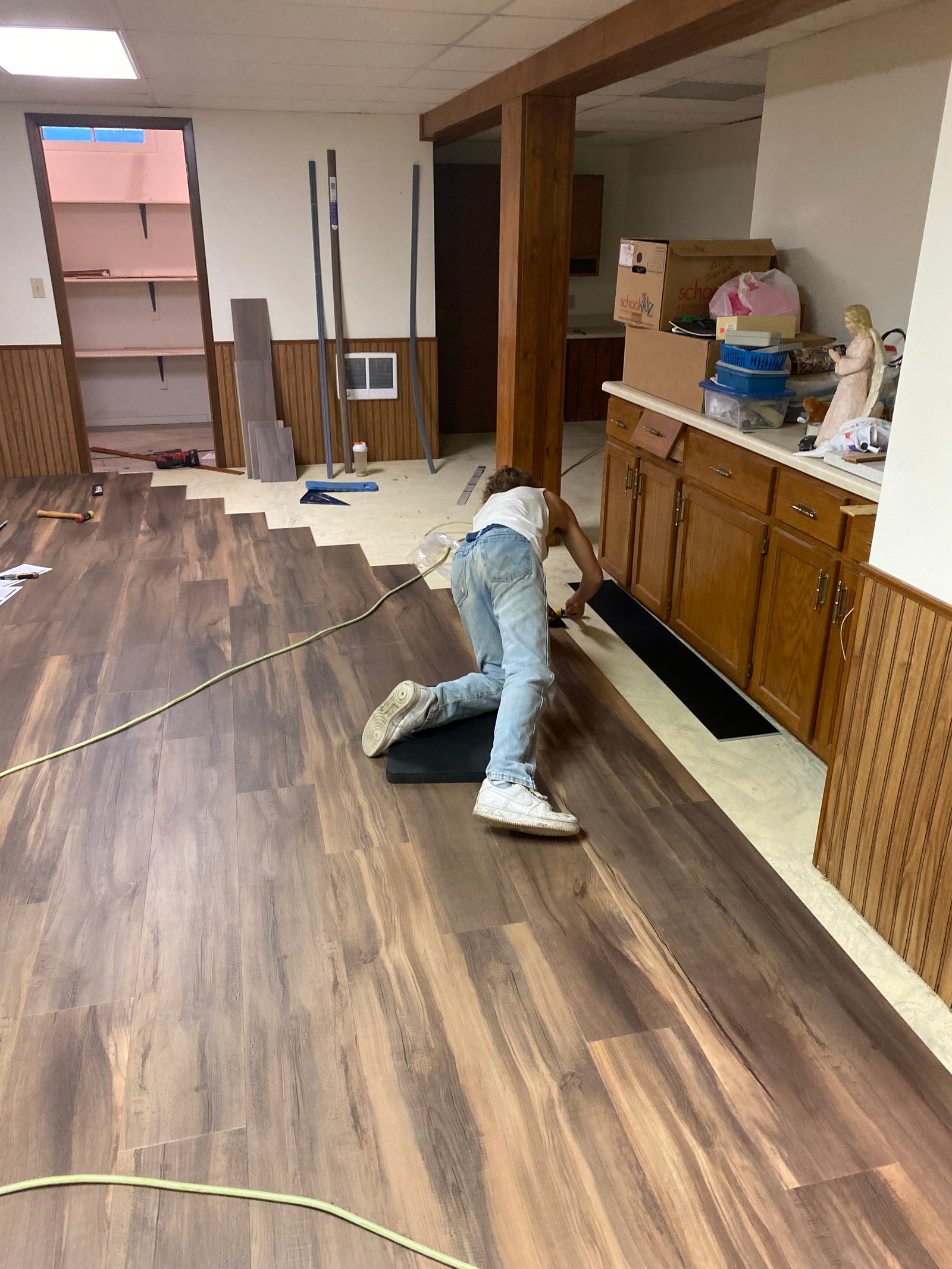 New flooring installed by Streamline Framing in an Appleton, WI home