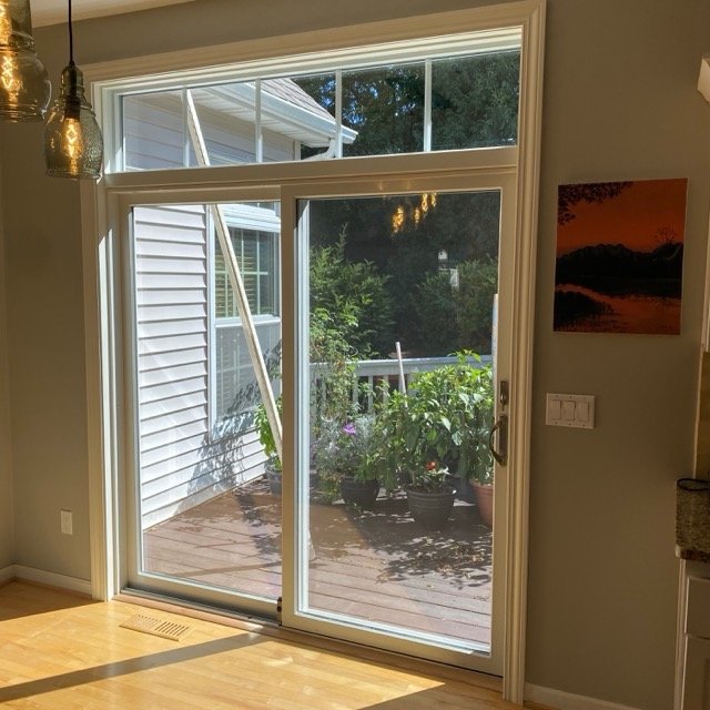 Exterior door and trim detail on a Wisconsin home