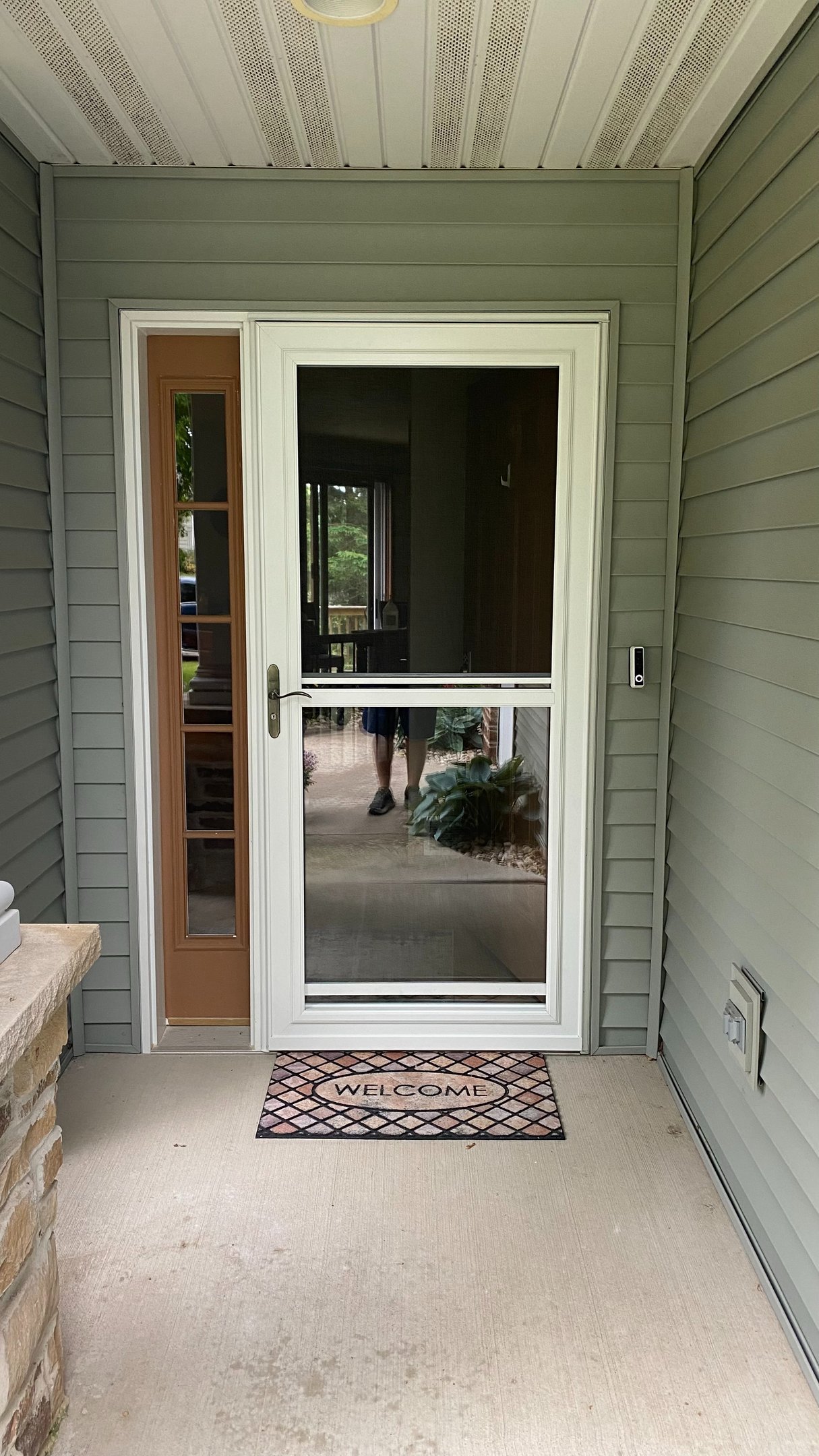 Newly installed storm door on an Appleton area home