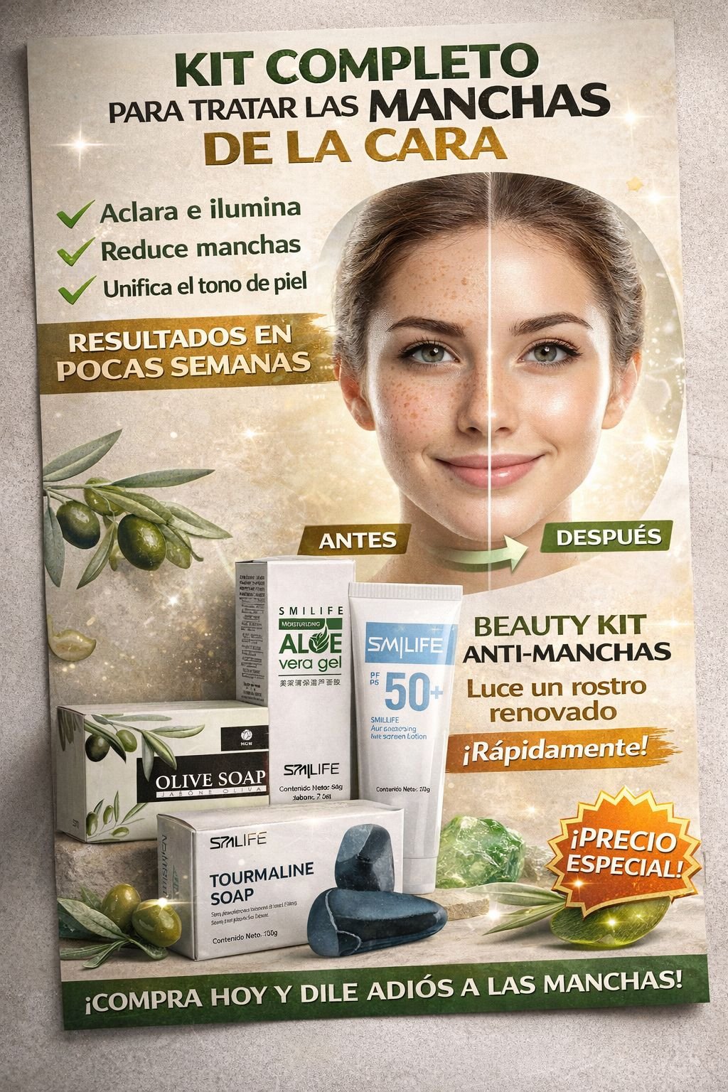 Combo para el cuidado de manchas en la cara - producto completo