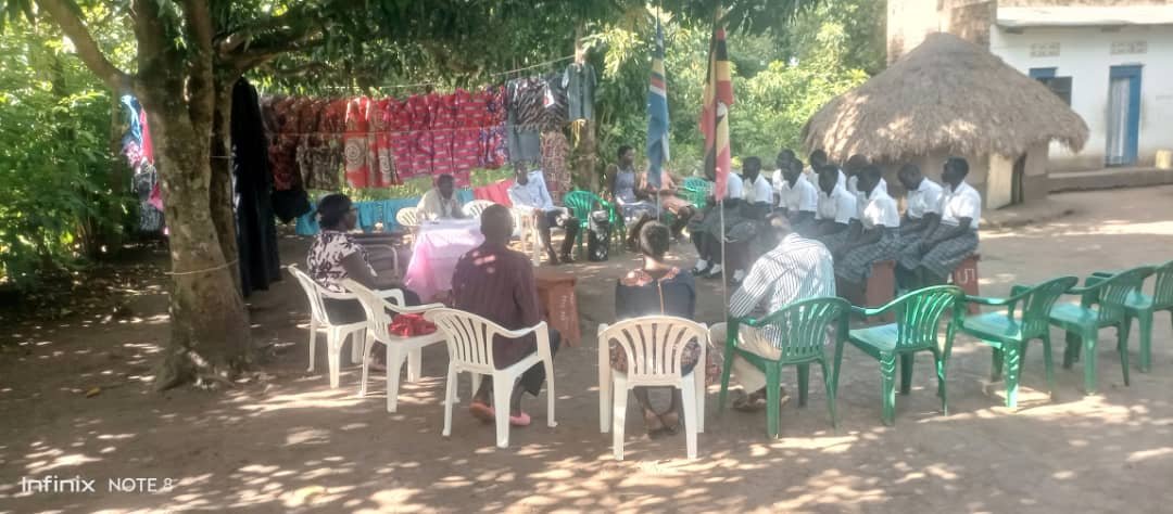 School assembly with students