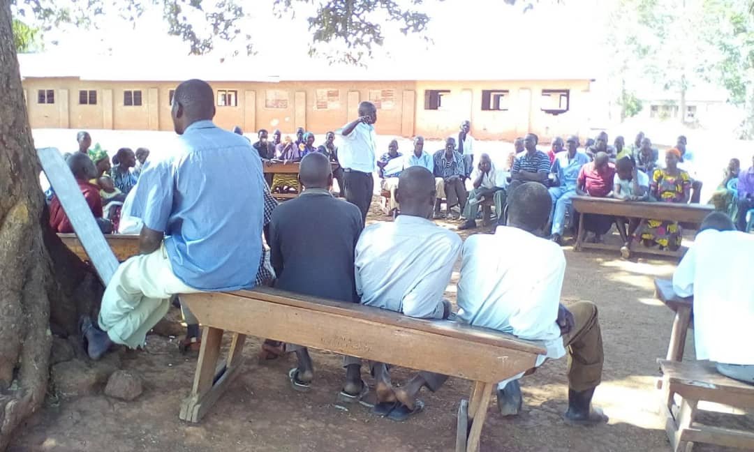 Community meeting under a tree