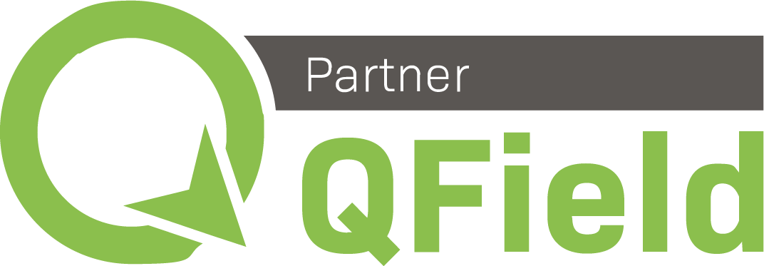 QField partner logo — open-source mobile GIS for field data collection