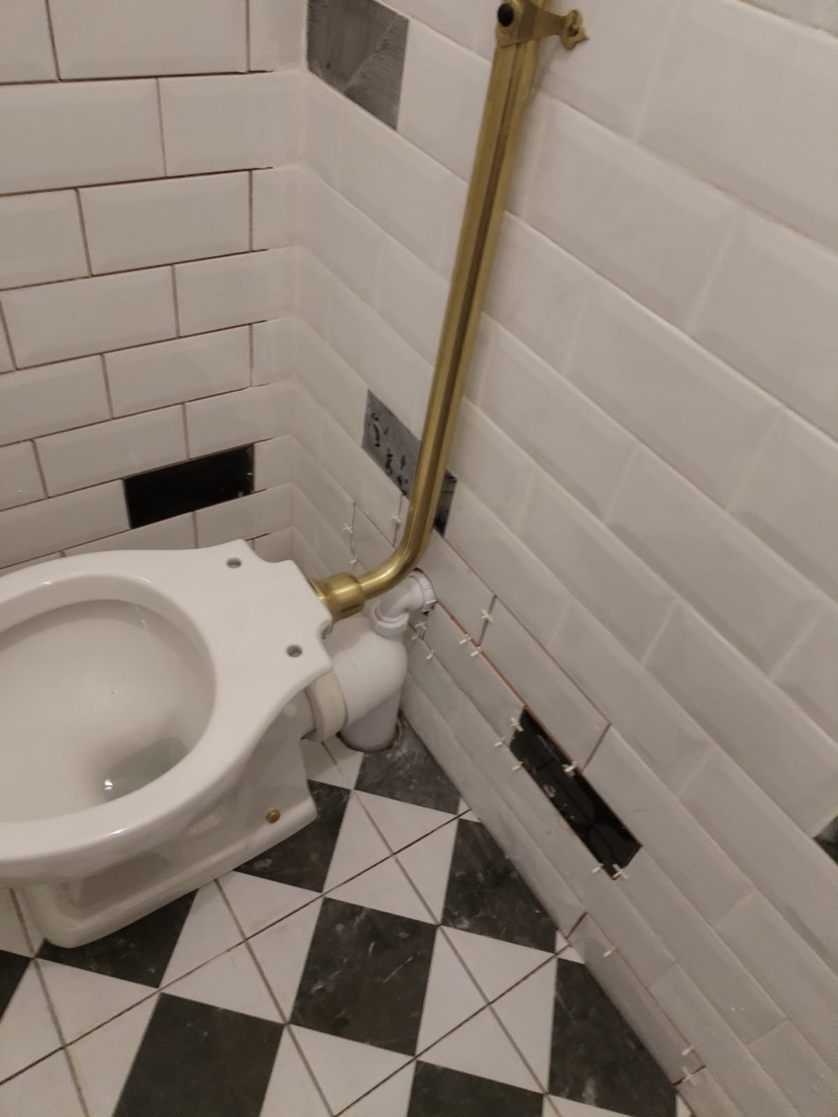 Completed modern bathroom with luxury finishes and professional design
