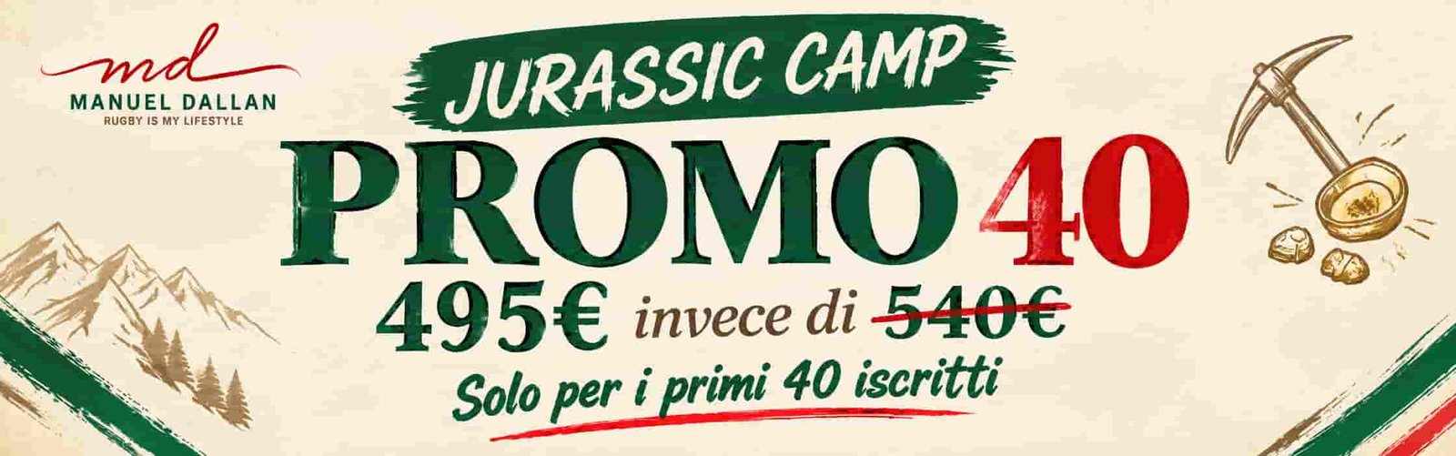 Jurassic Camp — PROMO 40: 495€ invece di 540€ solo per i primi 40 iscritti