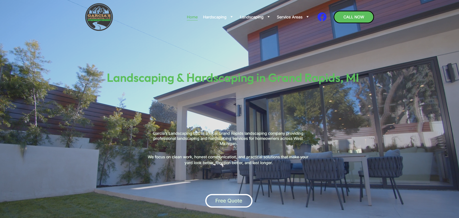 Garcia's Landscaping LLC website design by Local Ranking Solutions