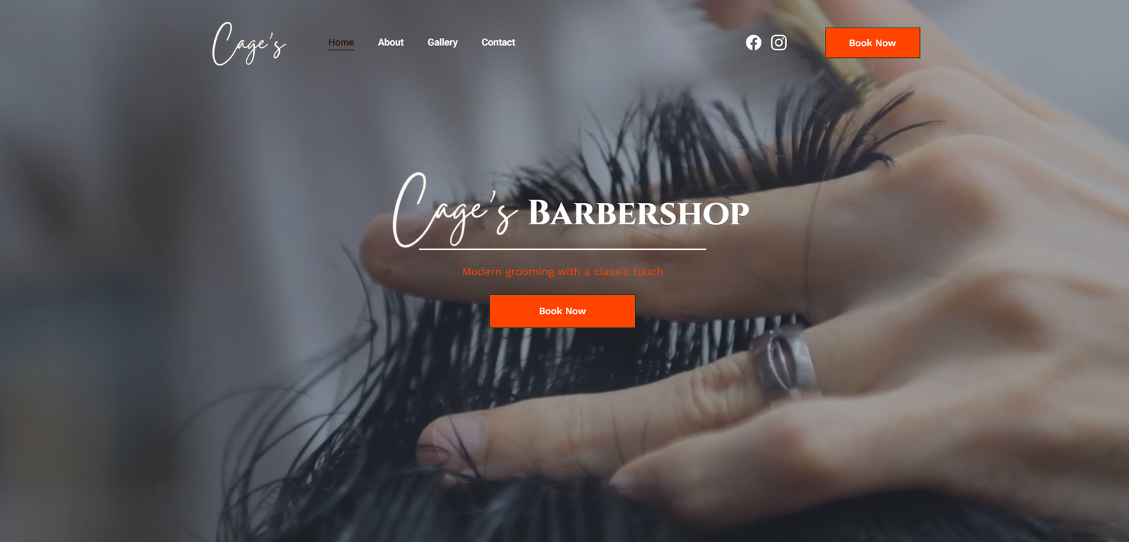Cage's Barbershop website design by Local Ranking Solutions