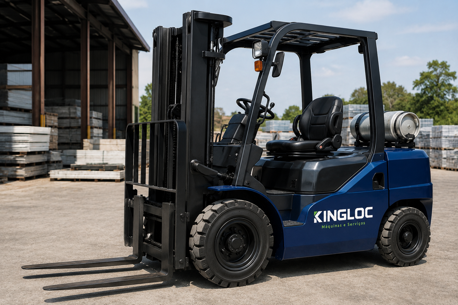 Empilhadeira disponível para locação pela KingLoc