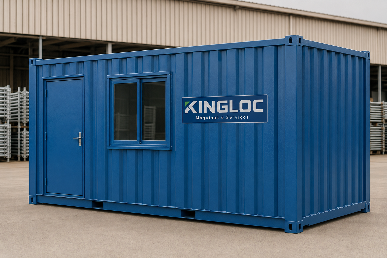 Contêiner para Obra disponível para locação pela KingLoc