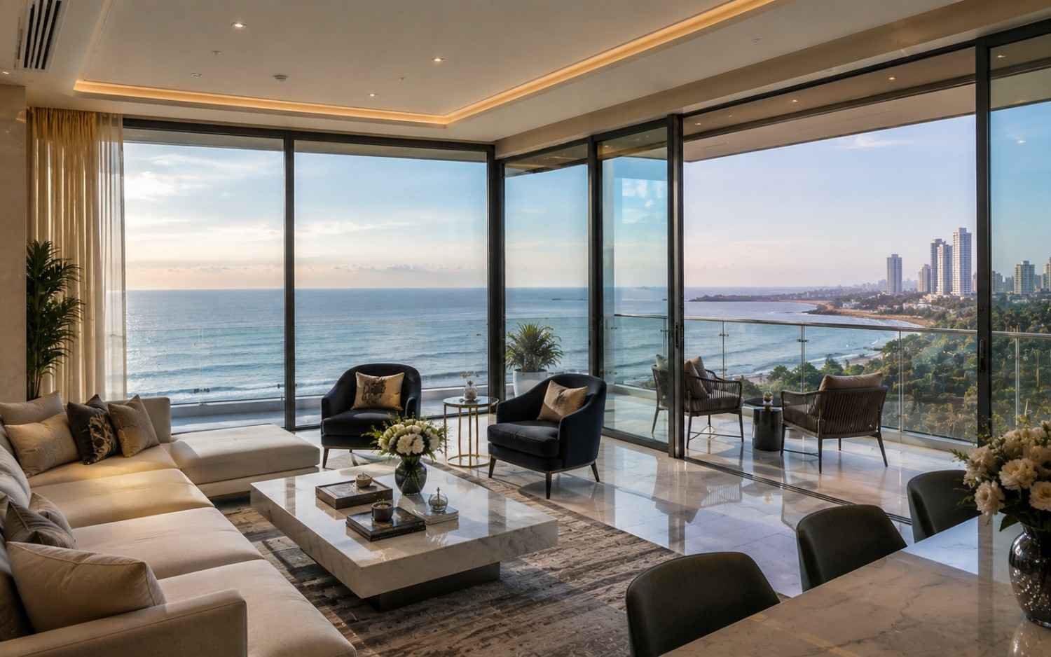 Oberoi Juhu luxury residence with a balcony view