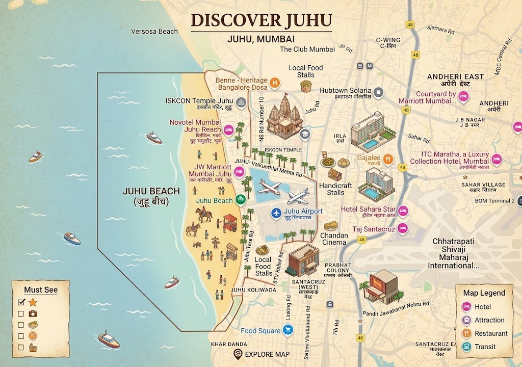 Oberoi Juhu location map — Juhu, Mumbai