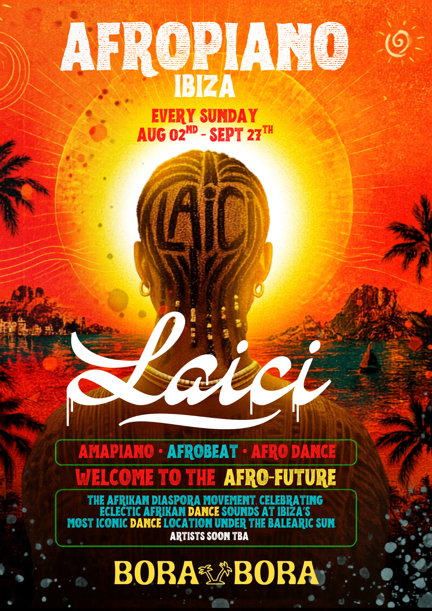 LAICI Afropiano Ibiza at Bora Bora - poster