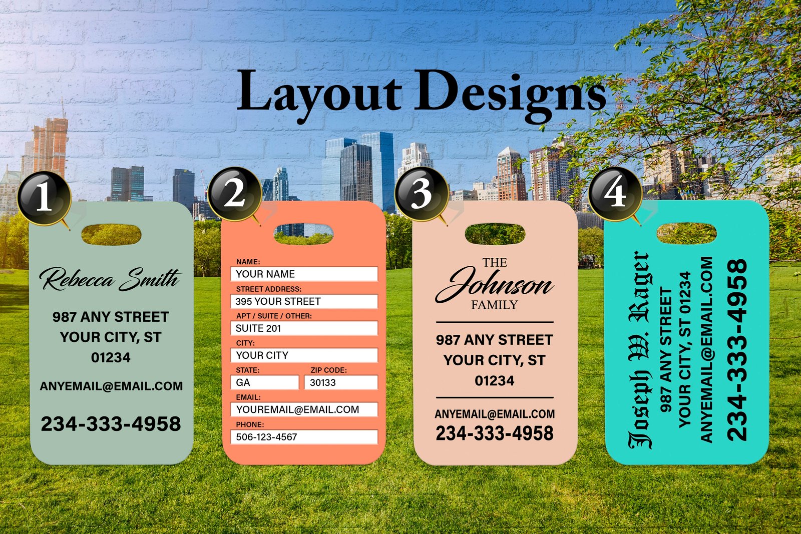 Personalized Luggage Tag -High quality Fiberglass Reinforced plastic (FRP)