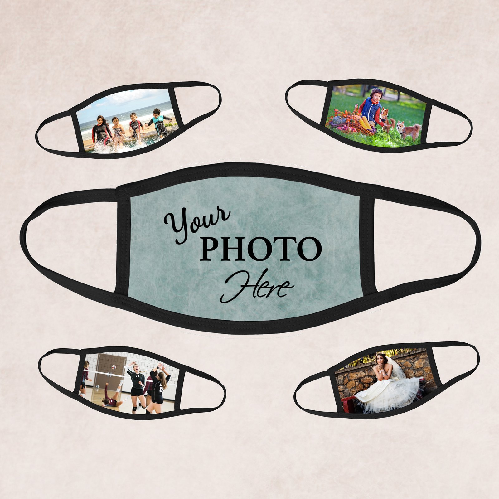 Custom Face Mask with Any Pic, Text or Logo