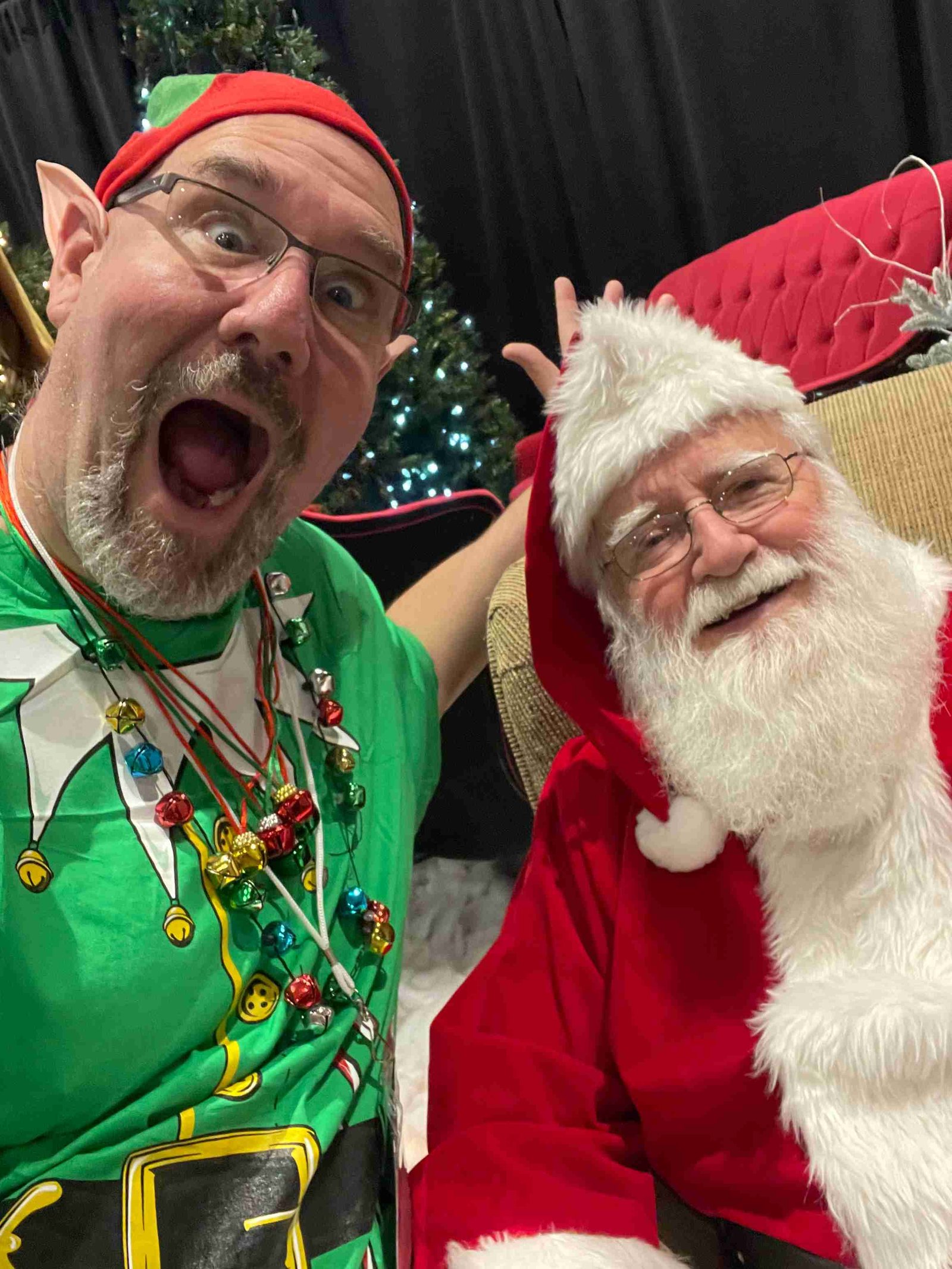 Fun selfie with Santa and an Elf