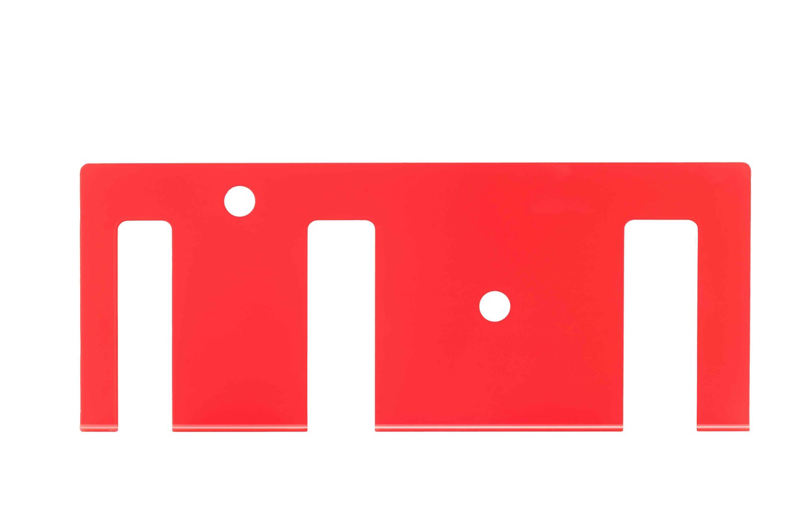 Rückansicht der Pedalsperre aus pulverbeschichtetem Stahl