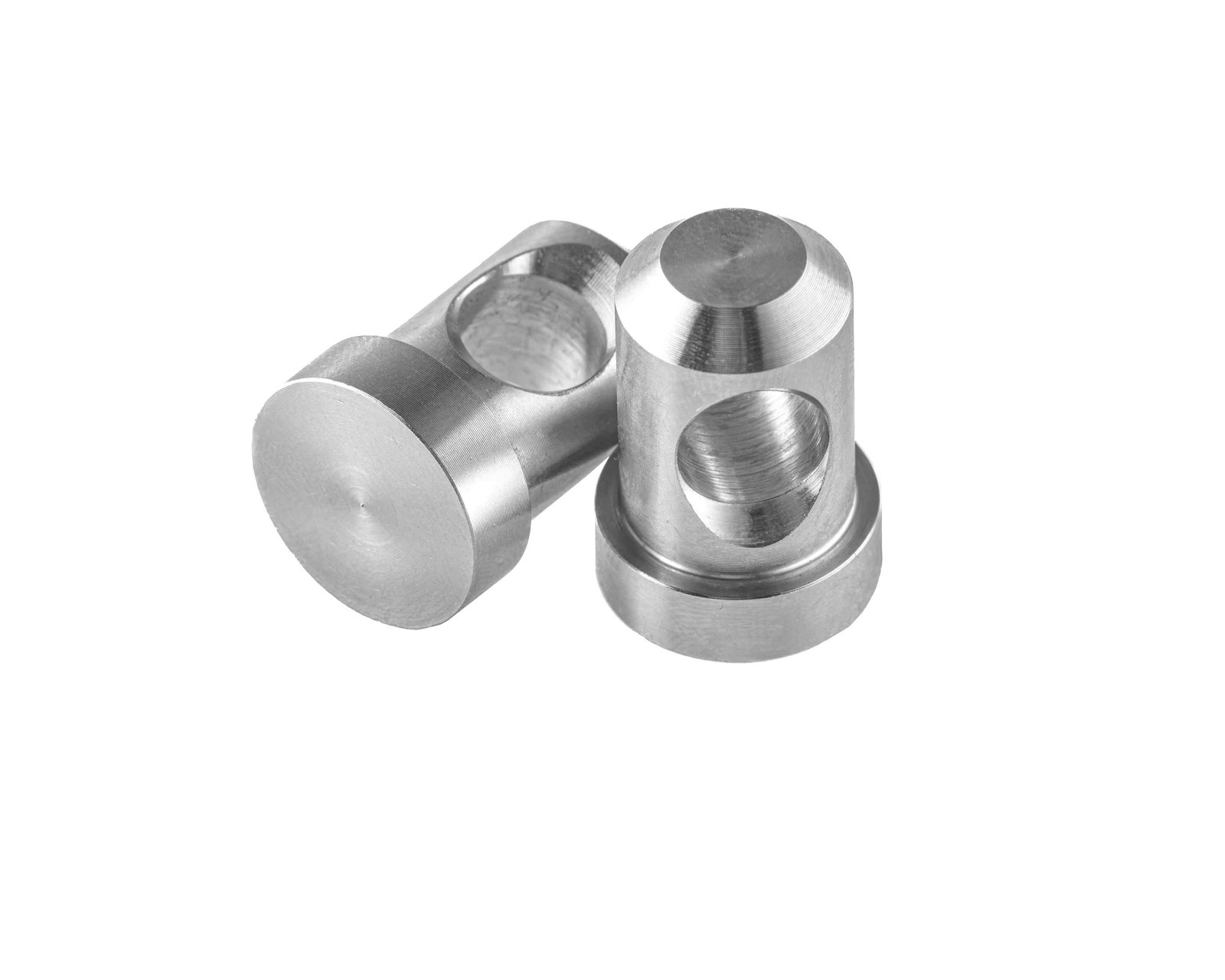 Nahaufnahme der Edelstahlbolzen für die Pedalsperre