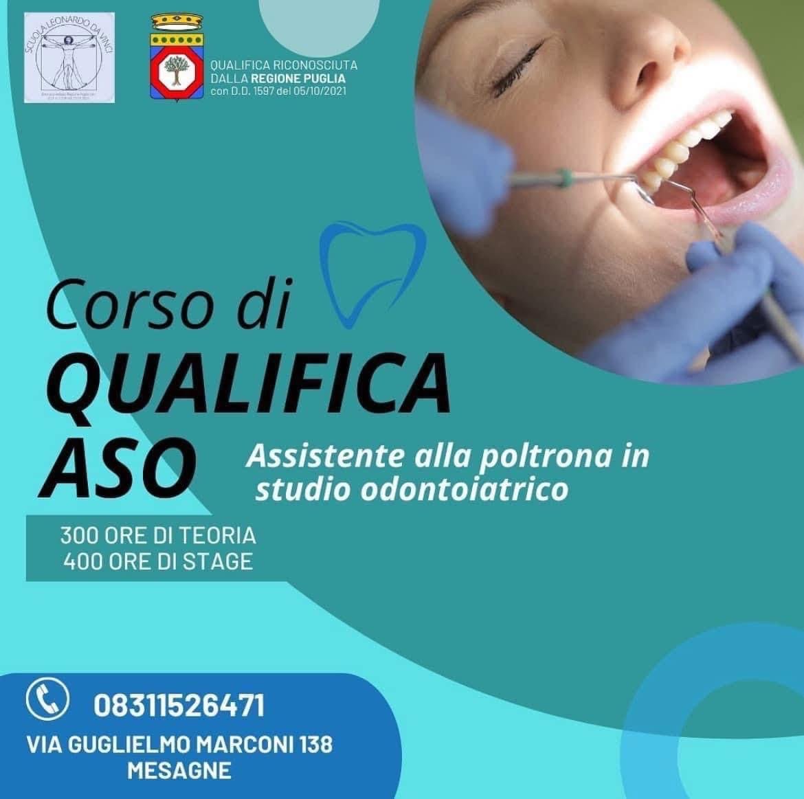 Locandina del corso Assistente di Studio Odontoiatrico (A.S.O)