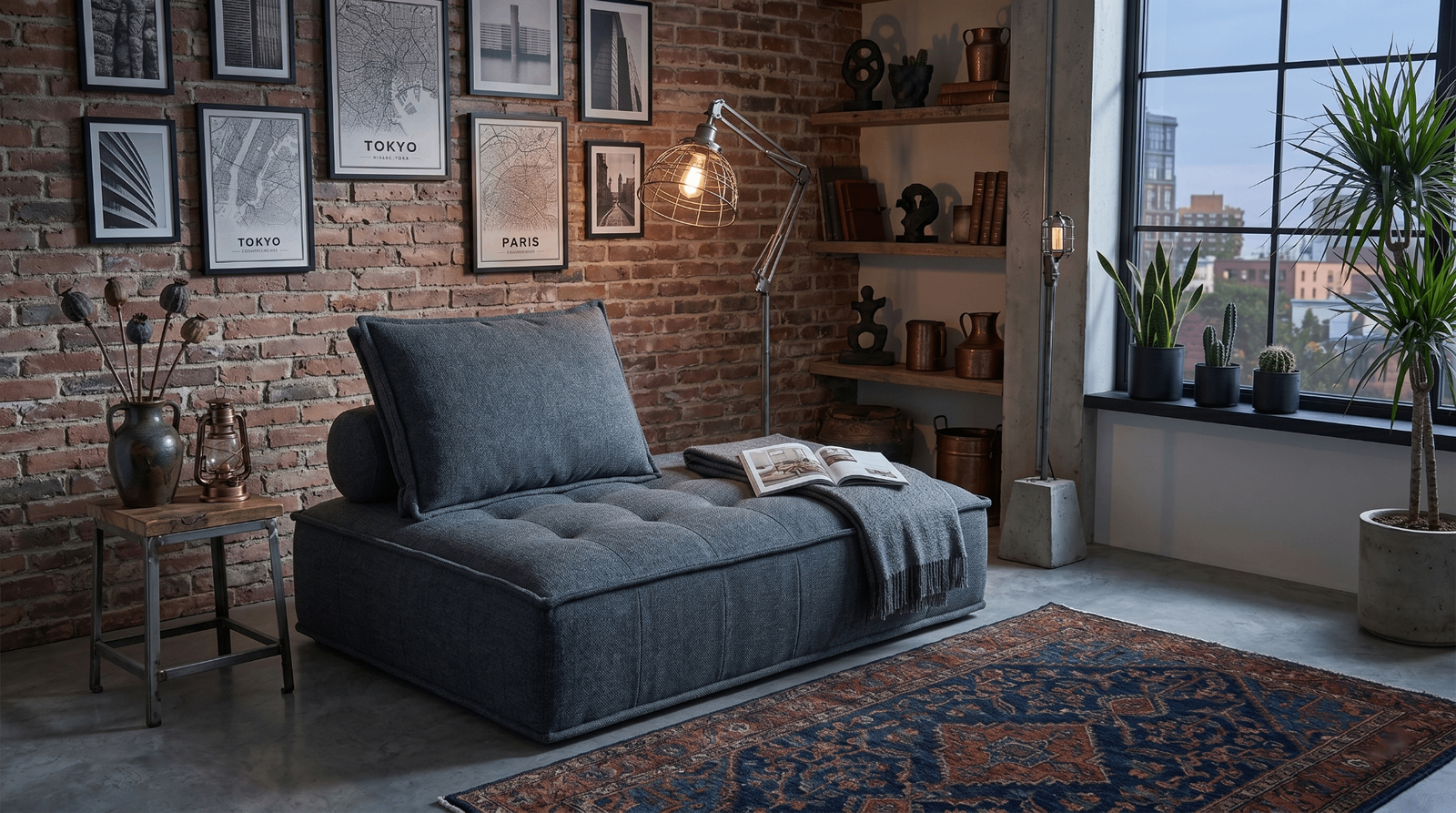 Dark Leather Lounge