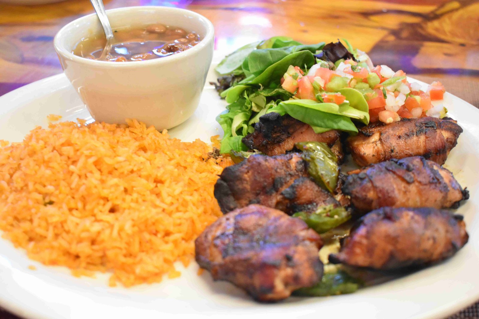 Charbroiled bacon-wrapped quail at Manny's Tex-Mex Cafe