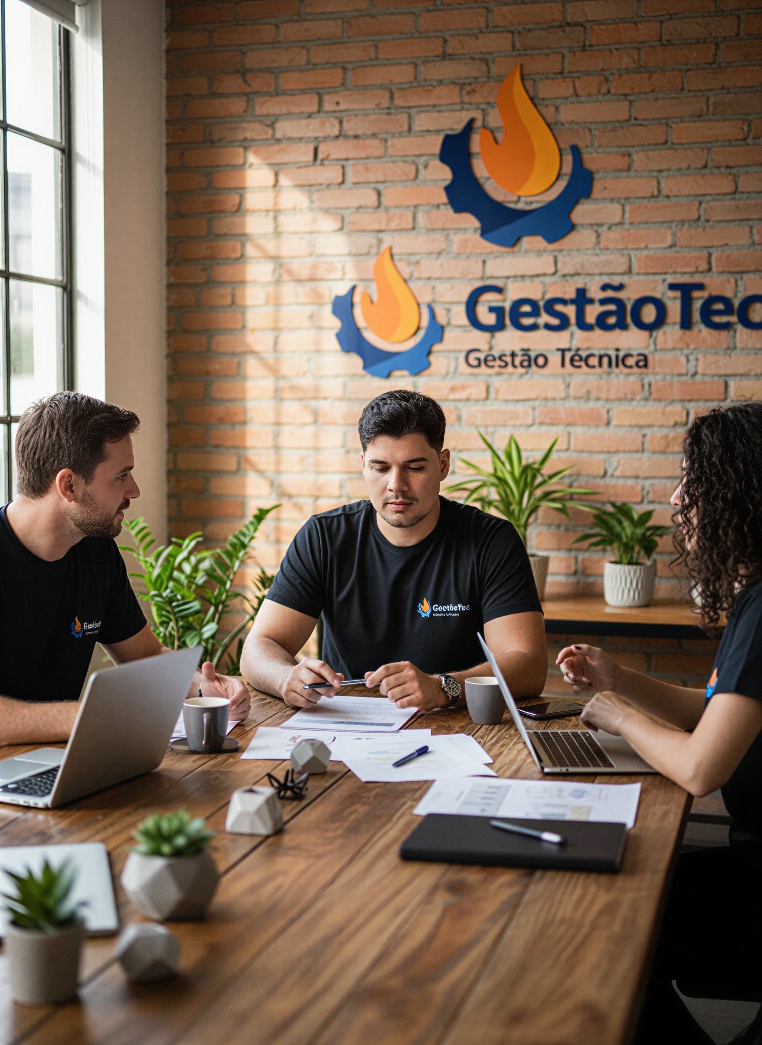 Equipe GestãoTec em reunião