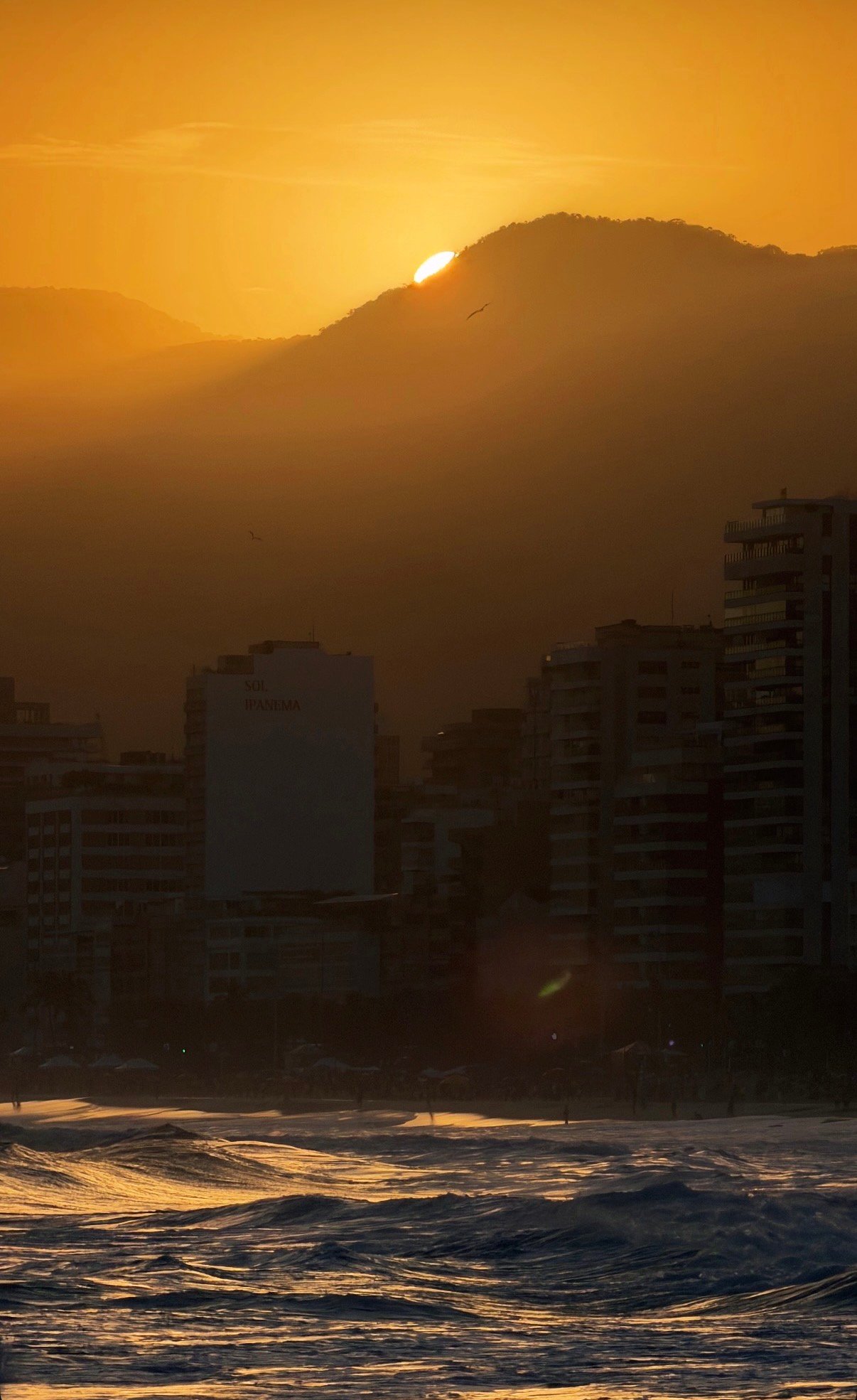 Sunset over the beach