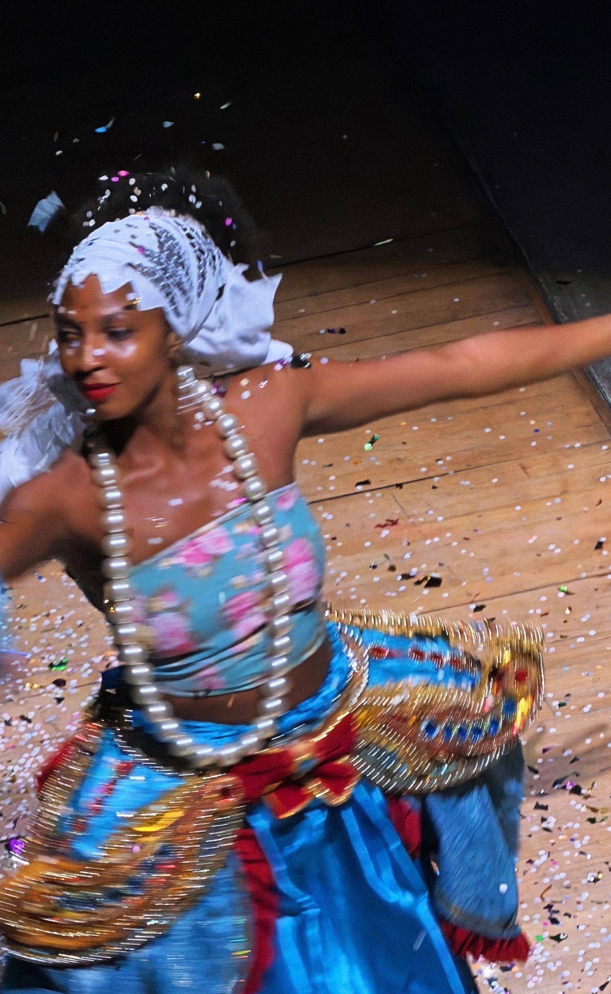 Dance performance with confetti