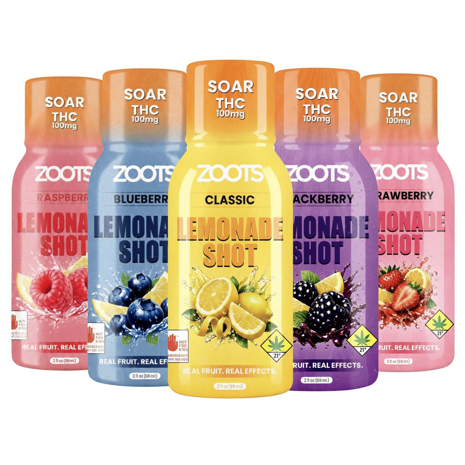 ZOOTs SOAR THC lemonade shots collection