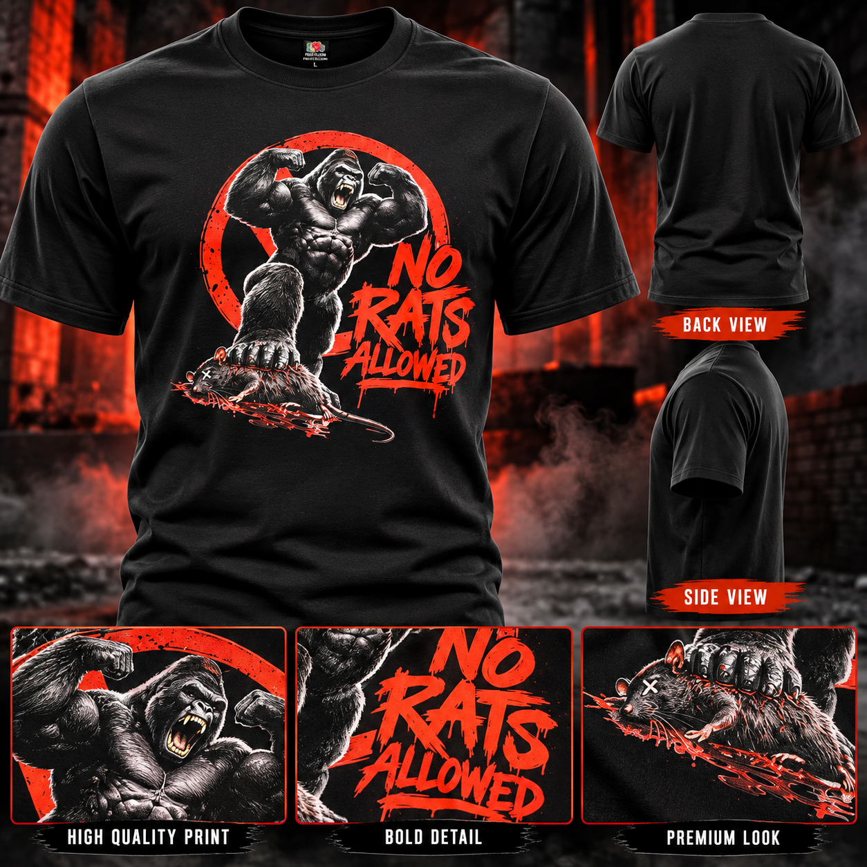 Gorilla No rats Allowed