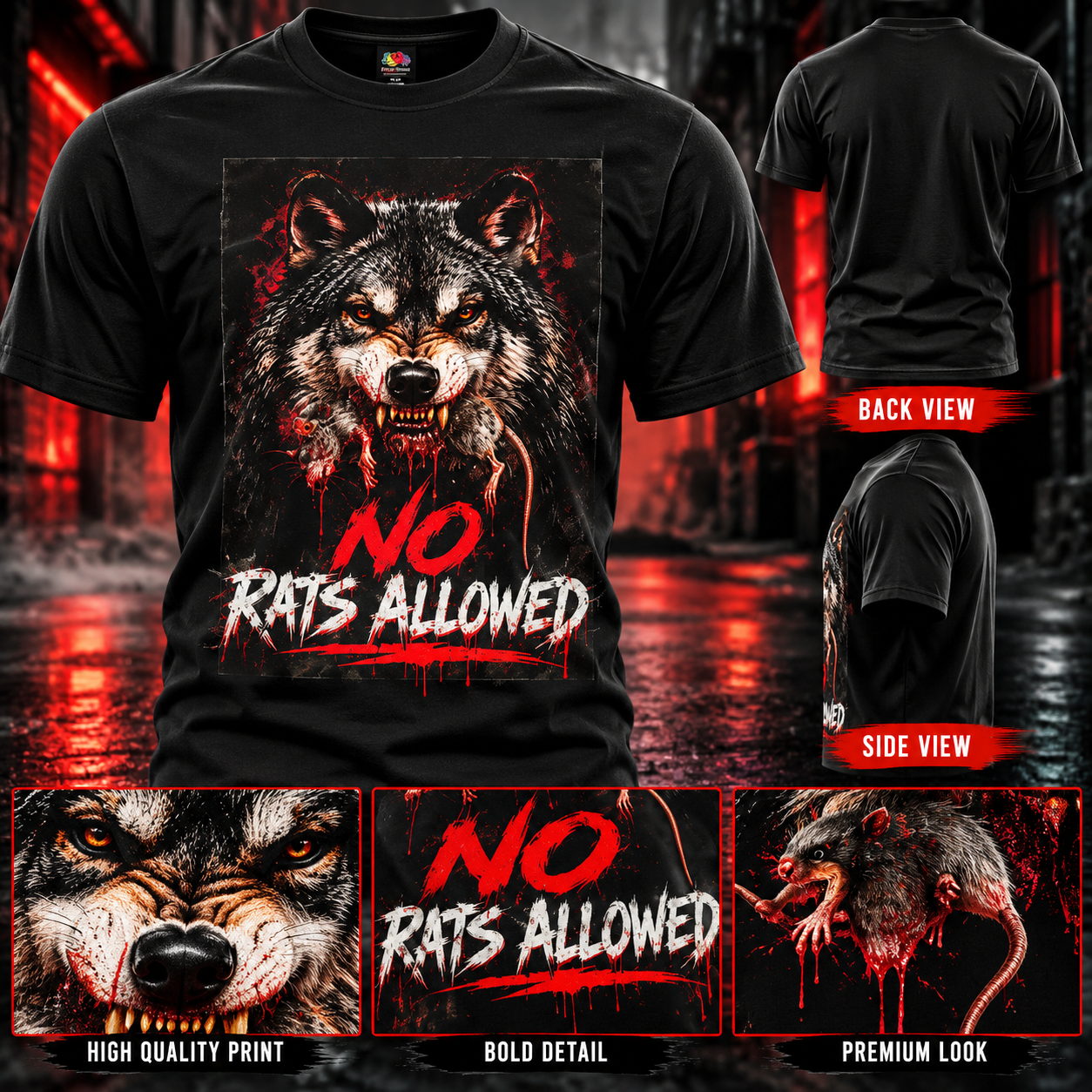 Wolf No rats Allowed