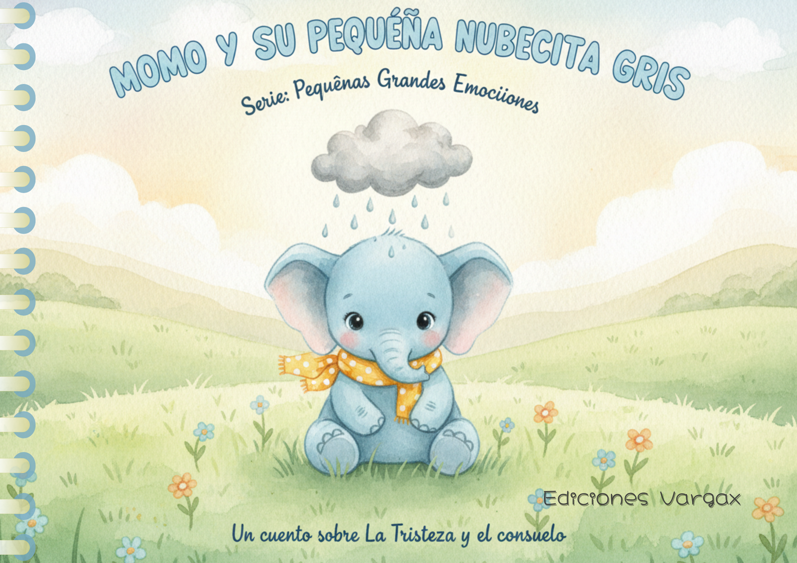 Portada del cuento Momo y su Pequeña Nubecita Gris