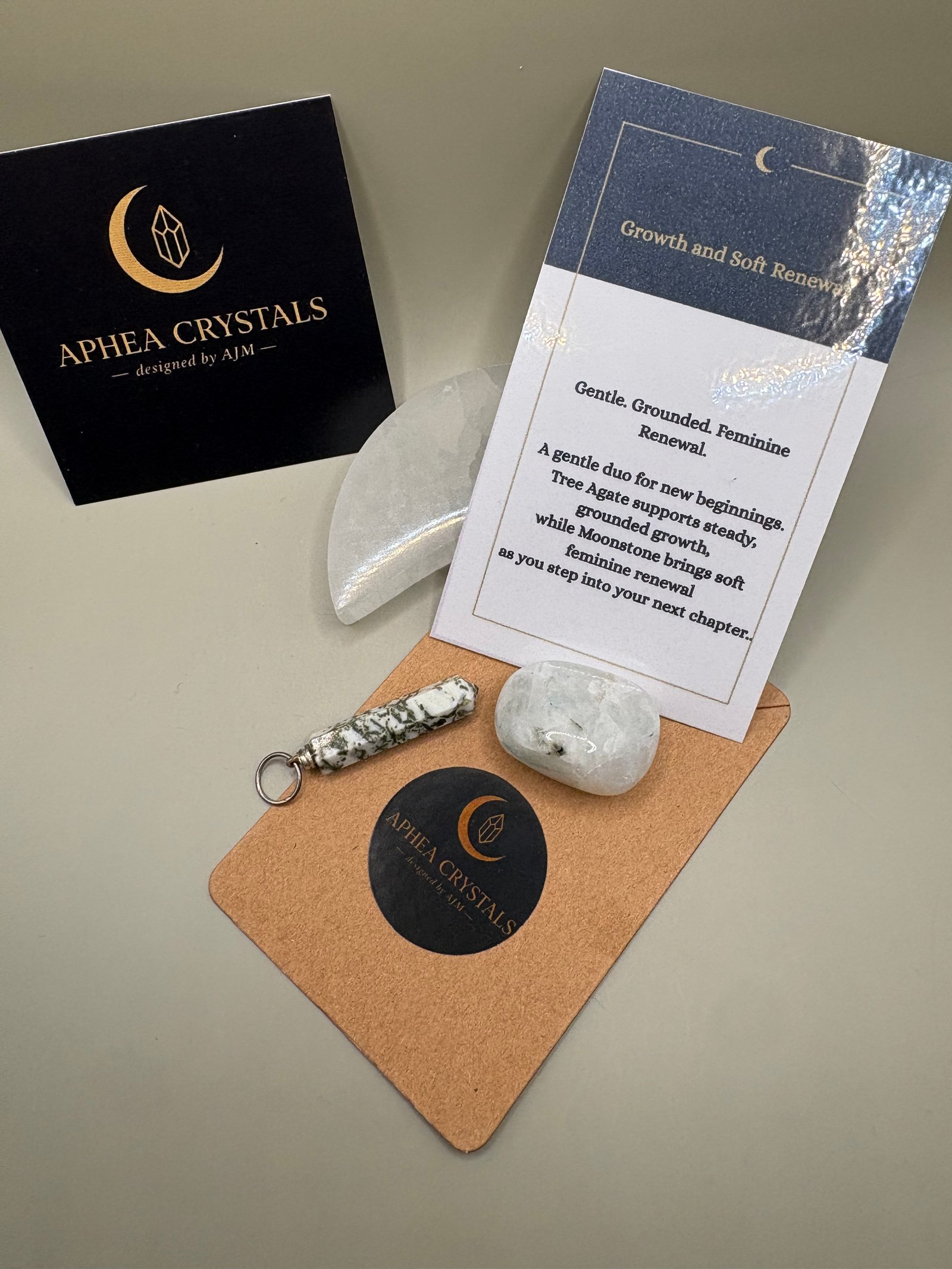 Growth & Renewal Pack — Tree Agate & Moonstone