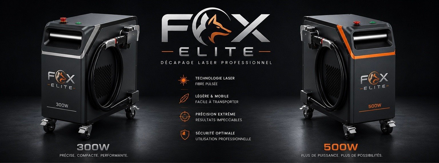 FOX ELITE 300W — machine de décapage laser professionnelle