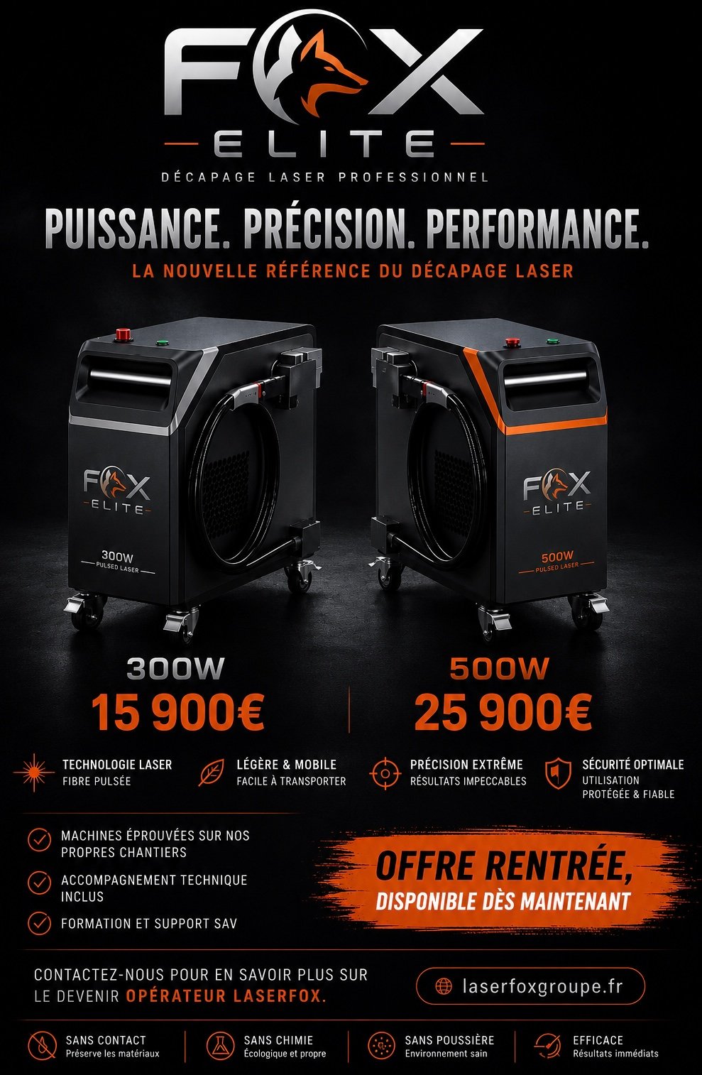 Fox Elite 300W et 500W — offre de rentrée valable jusqu’au 30 septembre 2026 inclus