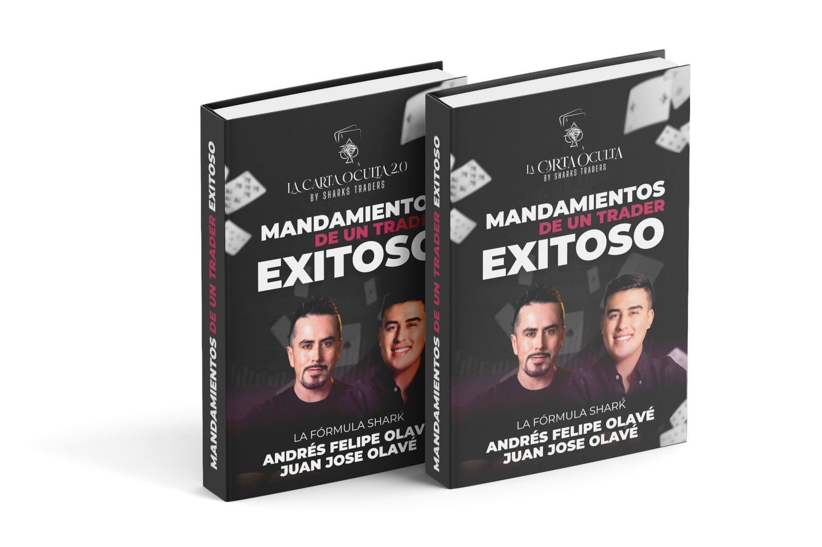 Mockup imponente del eBook La Guía Prohibida del Trader con estética oscura y reflejos rojos