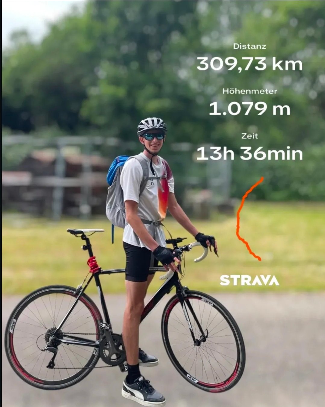 Pumalino beim Projekt: 300 km Rennrad-Tour