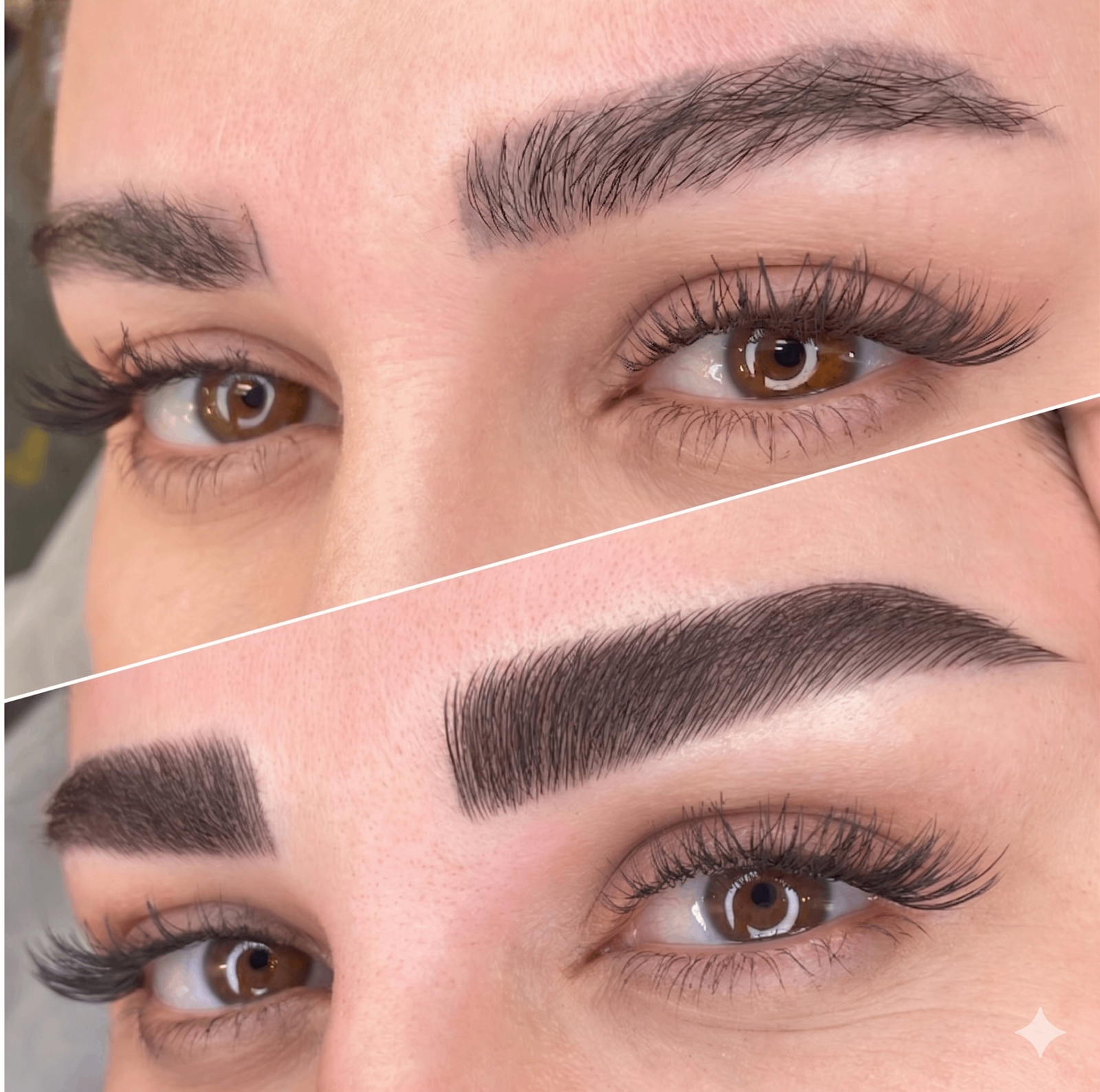 PMU resultaten wenkbrauwen en eyeliner