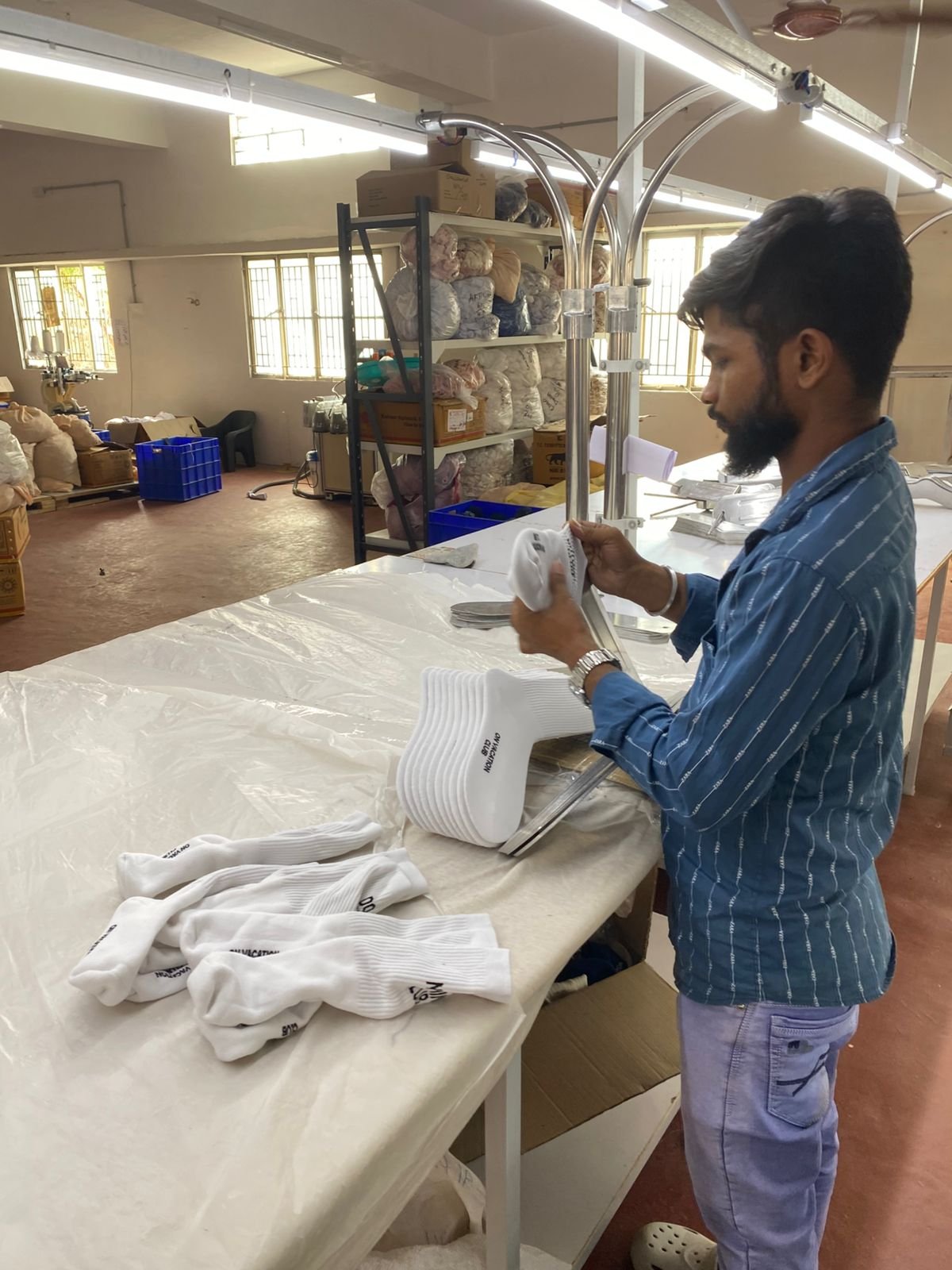 Baby socks with gripper