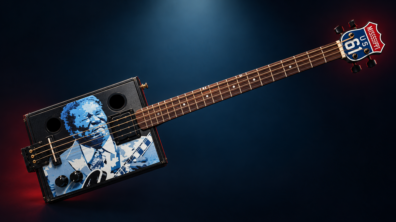 Chicago Blues cigar box guitar