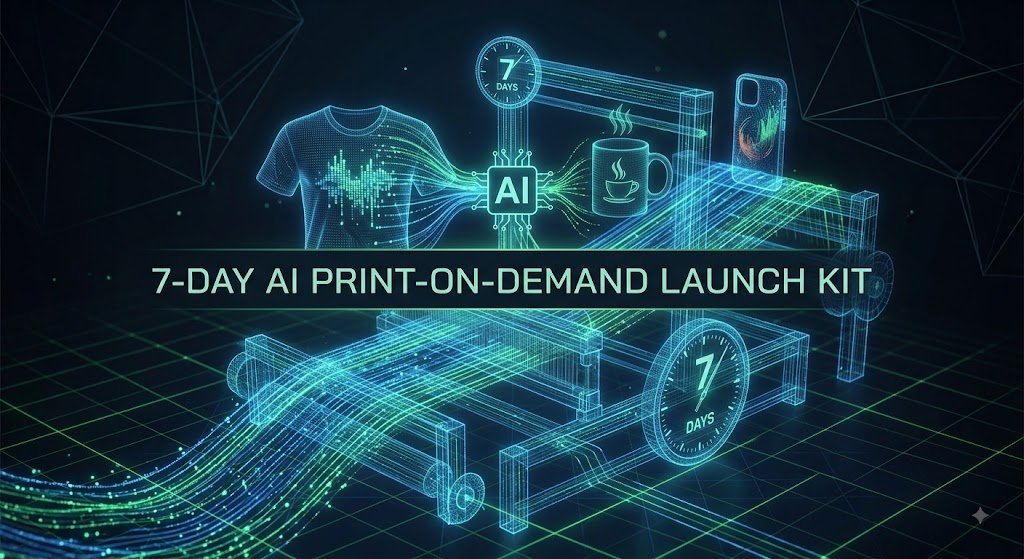 7-Day AI Print-on-Demand Launch Kit - POD business setup guide