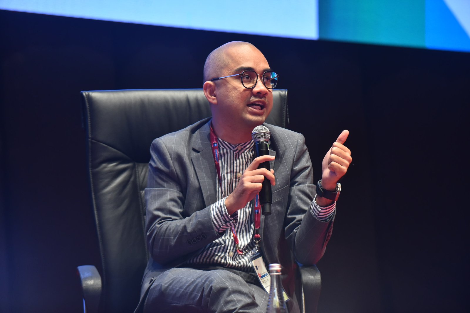 Ibrahim Sani speaking at an event