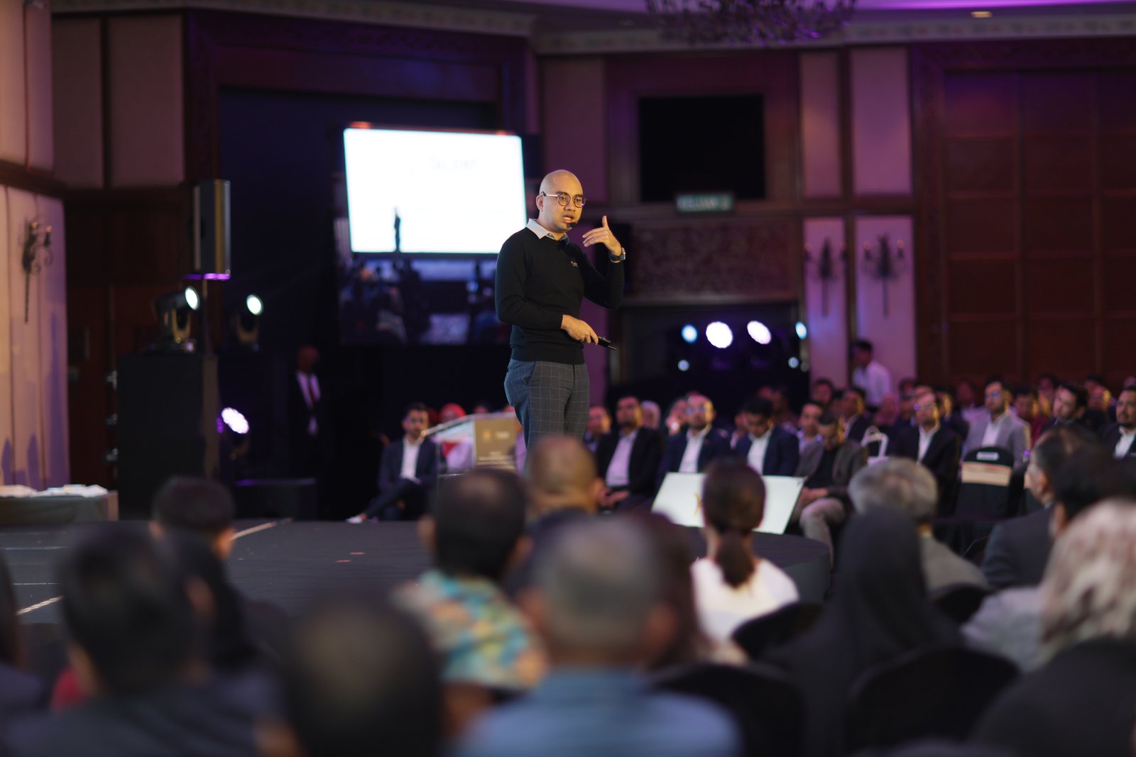 Ibrahim Sani speaking at a leadership forum