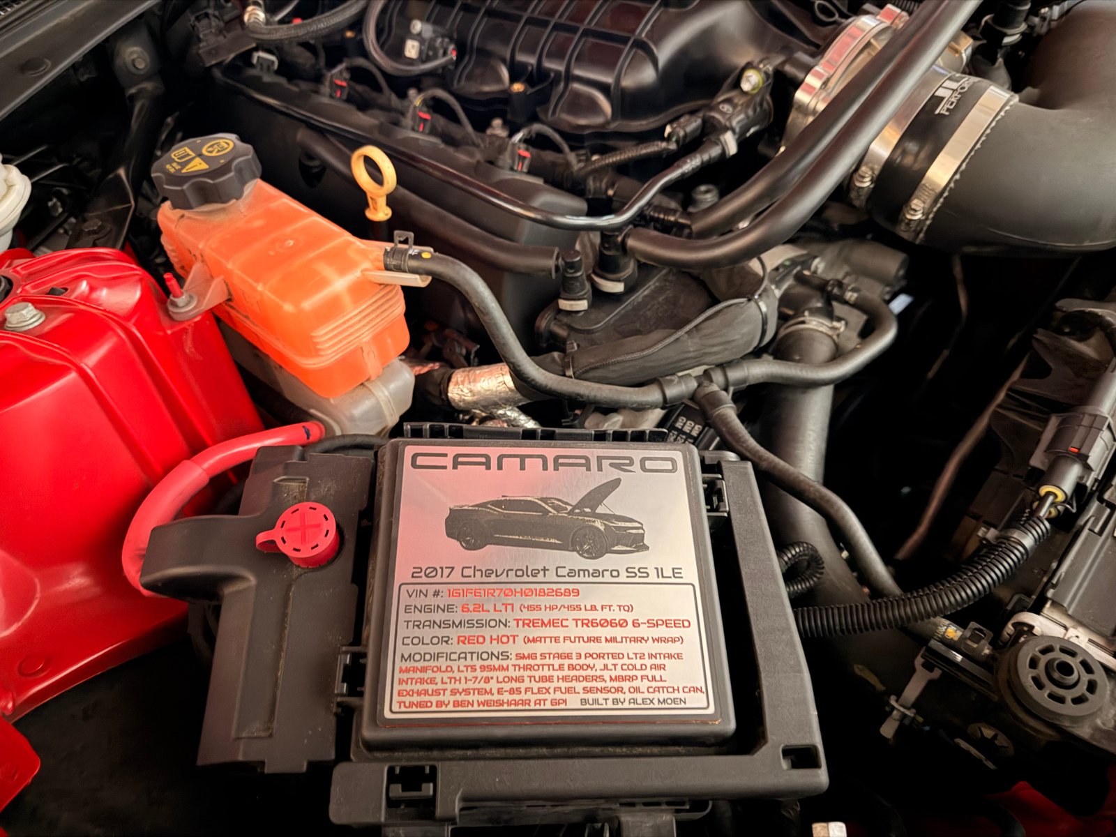 Custom engine bay badges and emblems